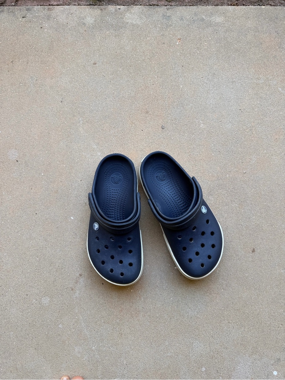 CROCS Navy Slip-On Clogs with White Trim